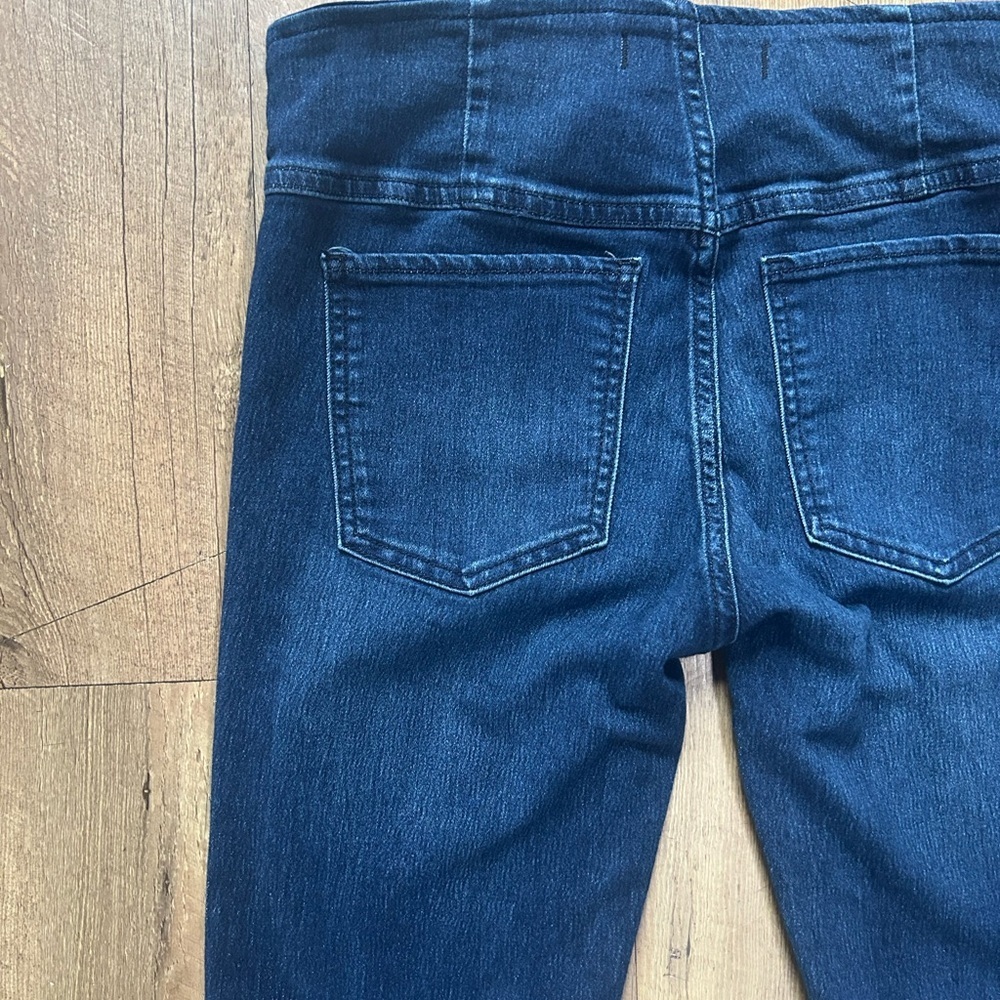 Free People Flare Jeans Dark Wash High Rise Boho Retro Size 26 - Picture 14 of 14